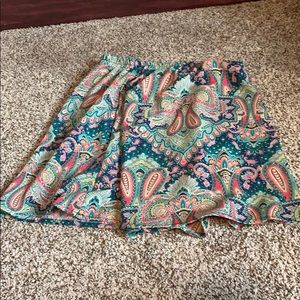 Francescas paisley pink and green skirt